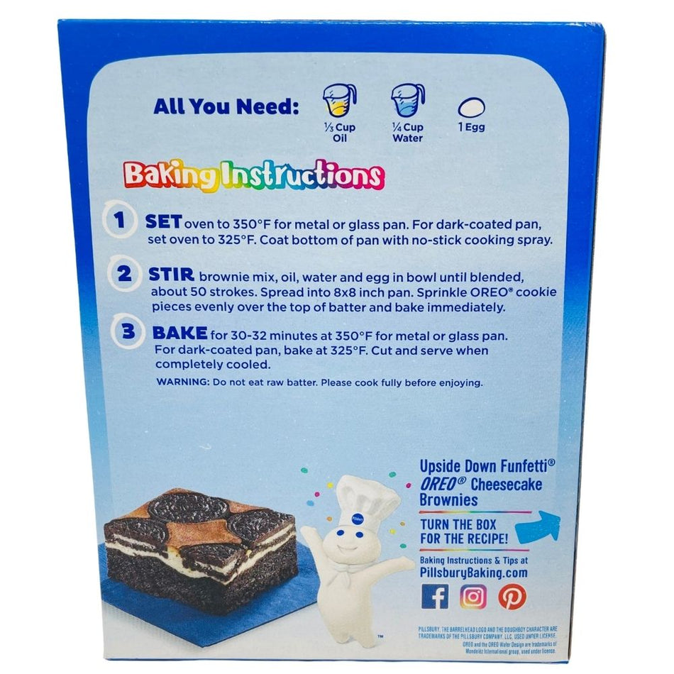Funfetti Brownie Mix with Oreo Cookie Pieces - 440g