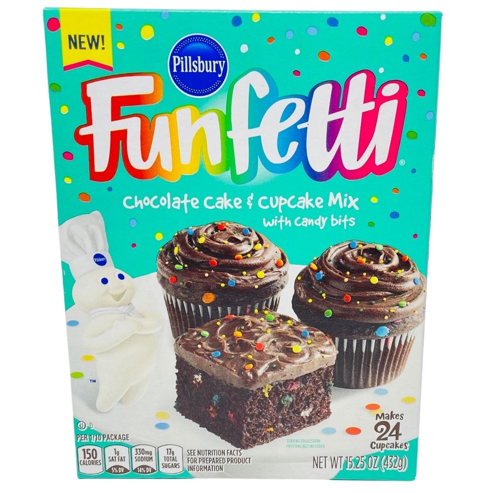 Funfetti Chocolate Cake & Cupcake Mix - 432g | Candy Funhouse – Candy ...