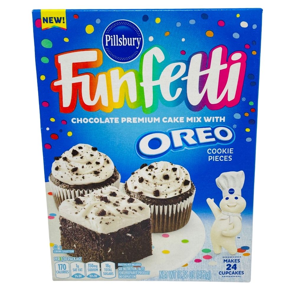 Funfetti Chocolate Cake Mix with Oreo Pieces - 432g | Candy Funhouse ...