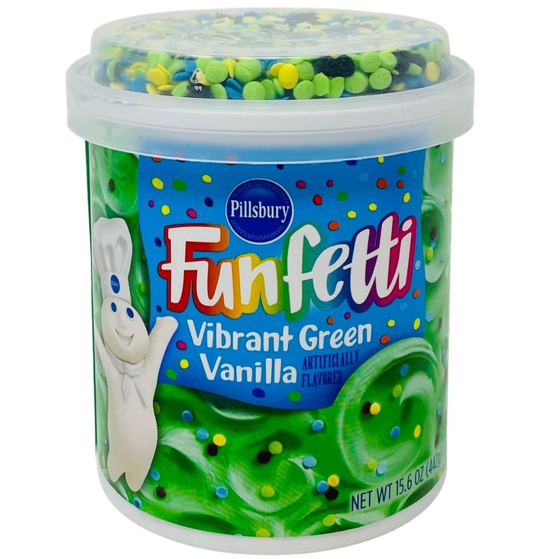 Funfetti Vibrant Green Vanilla Frosting with Sprinkles - 442g