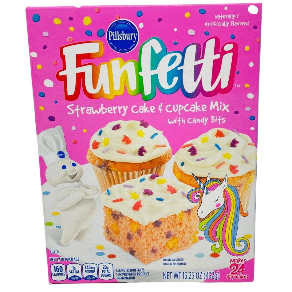 Funfetti Unicorn Strawberry Cake & Cupcake Mix - 432g