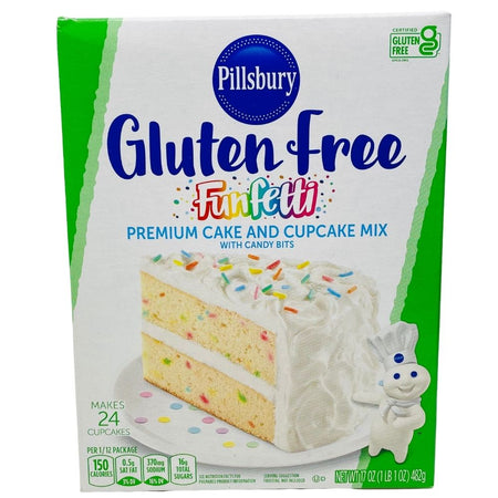 Pillsbury Gluten Free Funfetti Vanilla Cake & Cupcake Mix - 482g Candy Funhouse Online Candy Store