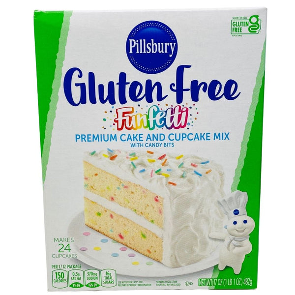 Pillsbury Gluten Free Funfetti Vanilla Cake & Cupcake Mix - 482g Candy Funhouse Online Candy Store