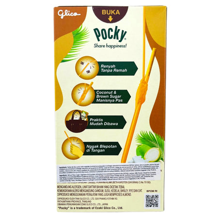 Pocky Sticks Coconut and Brown Sugar - 45g (Indonesia) - Ingredients - Pocky Sticks from Indonesia