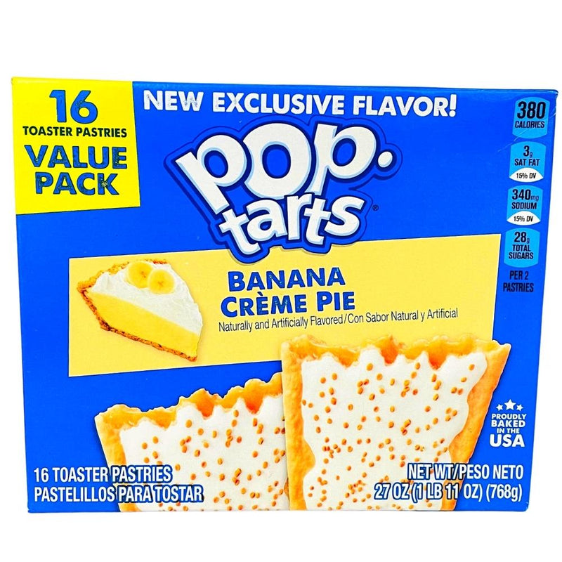 PopTarts Banana Creme Pie 16 Pack 768g Candy Funhouse