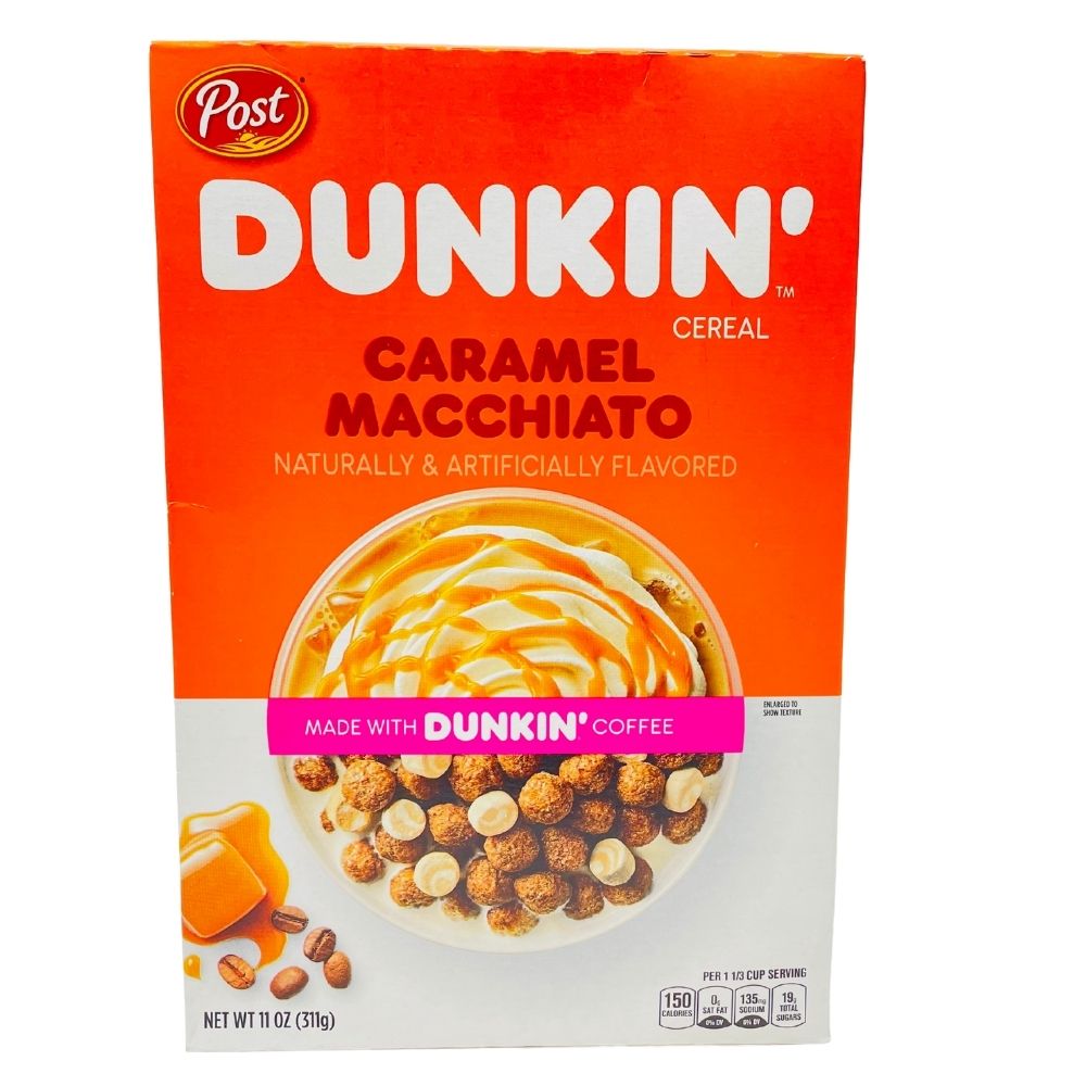 Post Consumer Dunkin' Caramel Macchiato Cereal - 11oz Candy Funhouse Online Candy Shop
