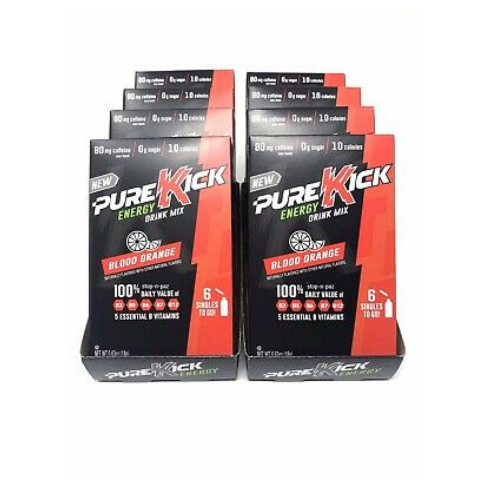 Pure Kick Energy Singles To GoBlood Orange Caffeine Drink Mix