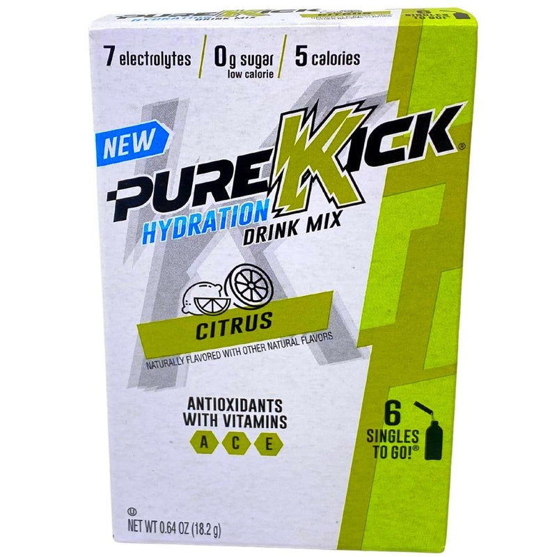 Pure Kick Hydration Singles To Go Citrus Candy Funhouse