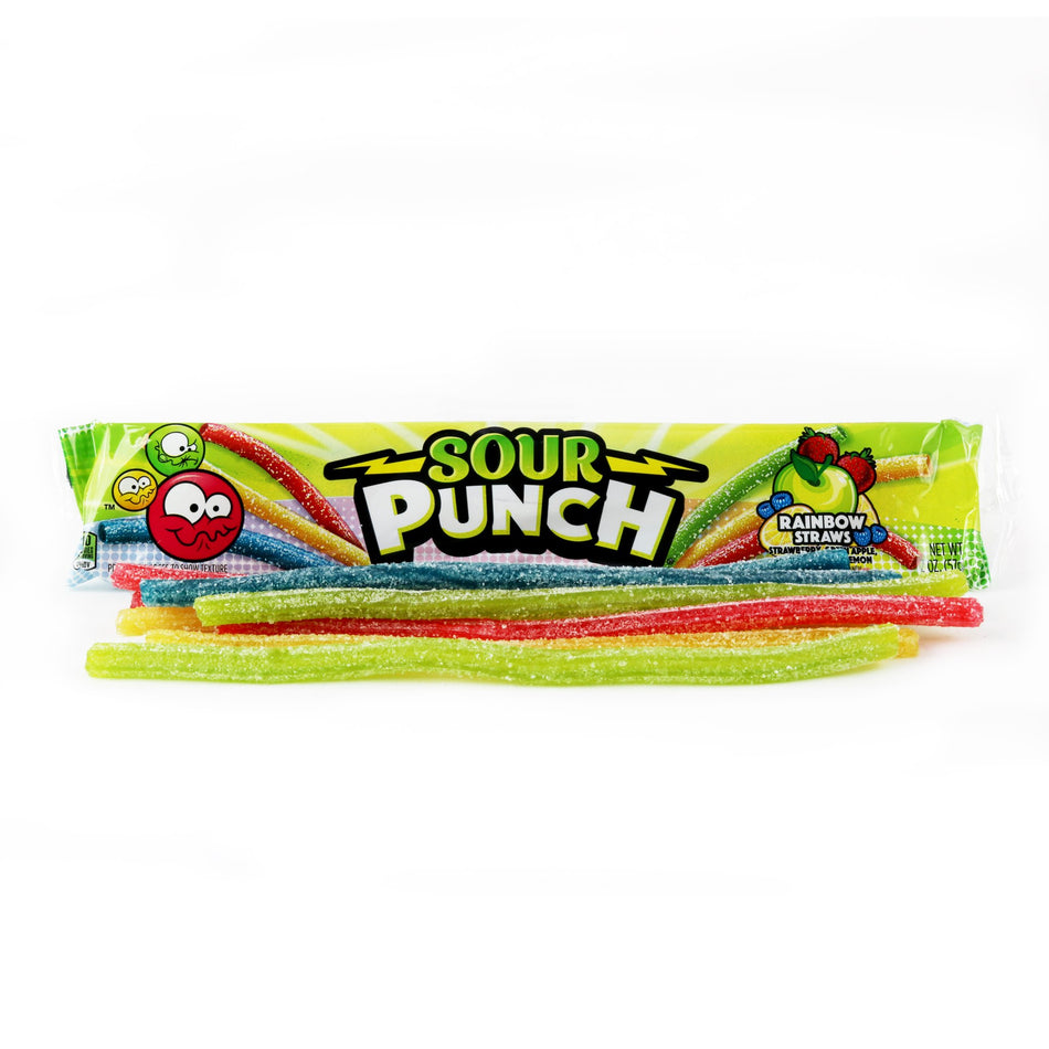 Sour Punch Straws Rainbow - 2oz