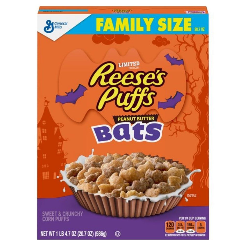 reese puffs peanut butter bats cereal limited edition halloween fall 2020 candy funhouse exclusive american cereal