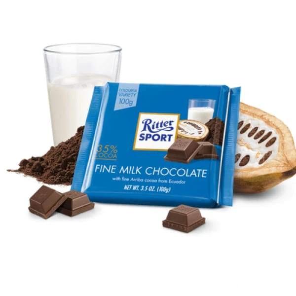 Ritter Sport Fine Milk Chocolate Bar Ritter Sport 110g - 1910s Bar Chocolate Era_1910s fine chocolate