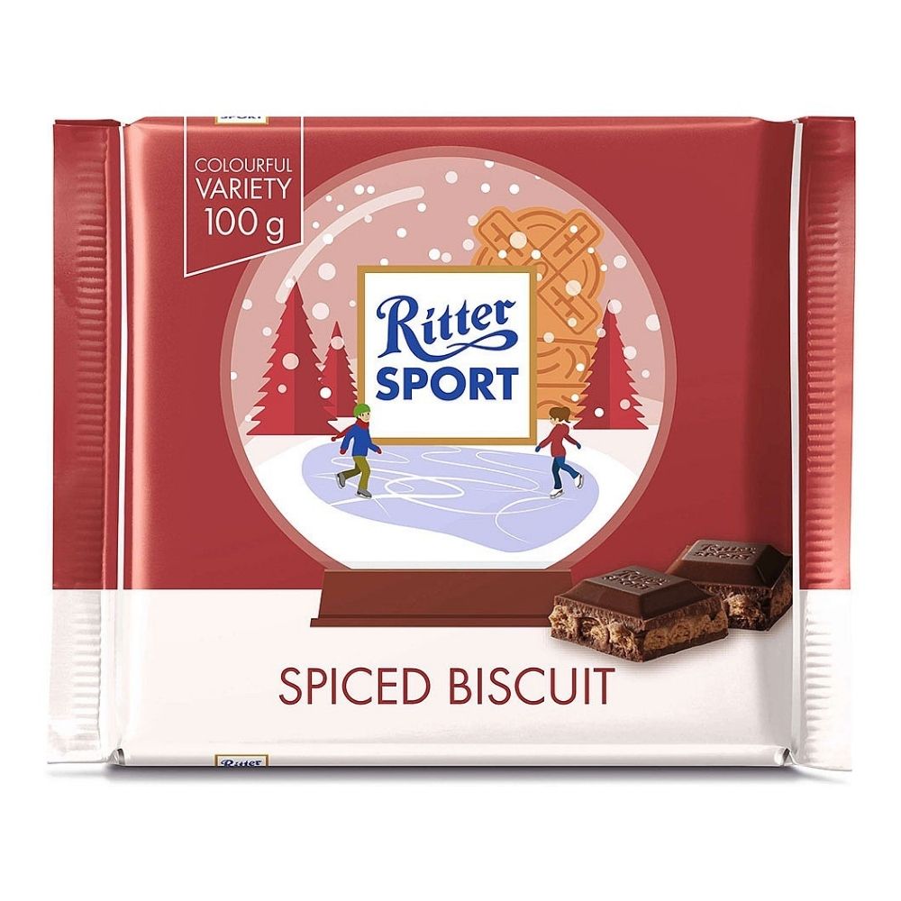 Ritter Sport Spiced Biscuit European Chocolate Bar