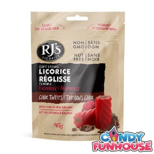 RJ's Licorice Raspberry Chocolate Twists Licorice Candy