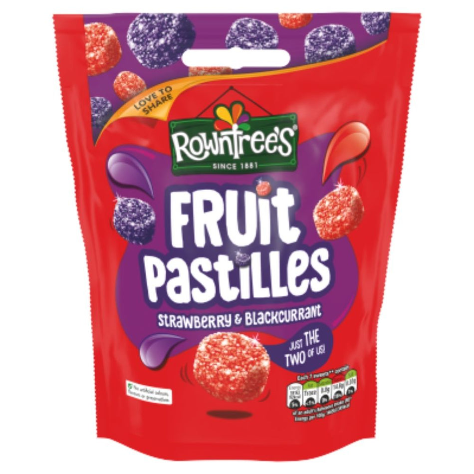 Rowntree's Fruit Pastilles Strawberry & Blackcurrant-UK