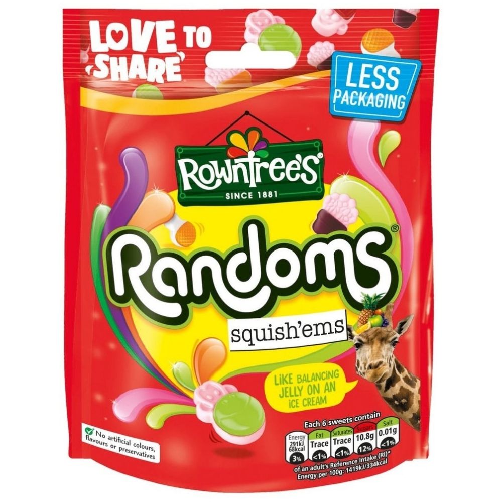 Rowntree's Randoms Squish'Ems Share Bag 140g Candy Funhouse Online Candy Shop