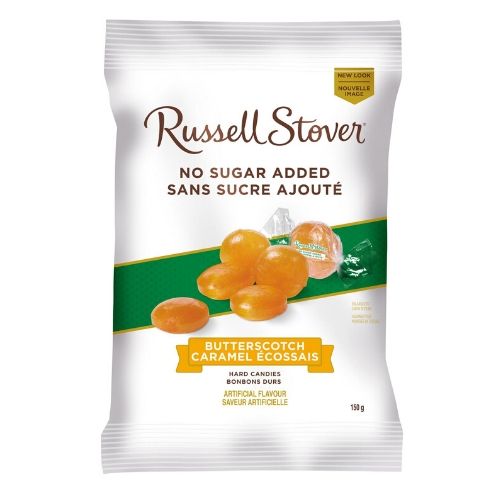 Russell Stover No Sugar Added Butterscotch Caramel Hard Candies-150 g