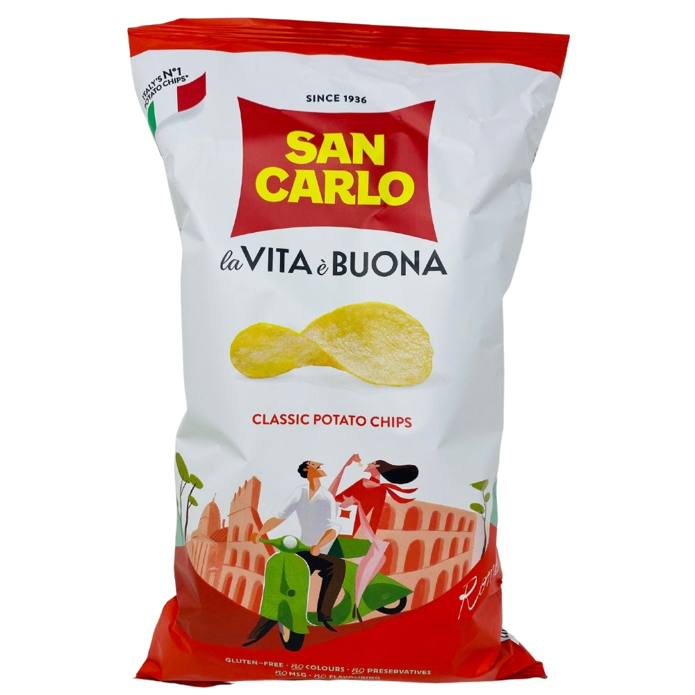 San Carlo La Vita e Buona Classic Potato Chips - 180g - Snack - Potato Chips - San Carlo Chips - Italian Chips