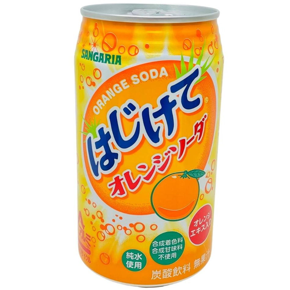 Sangaria Hajikete Orange Soda - 350mL (Japan)
