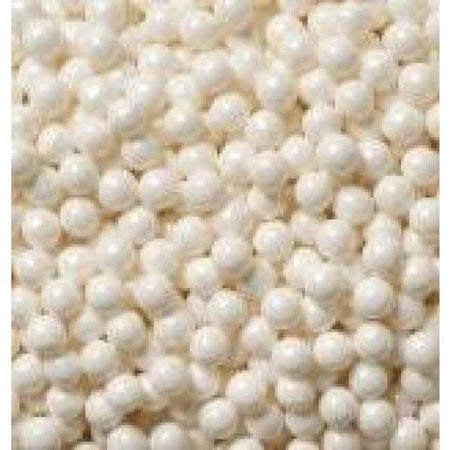 Shimmer Pearls-White SweetWorks 1kg - Bulk Candy Buffet Colour_White Hard Candy Bulk Type_Bulk