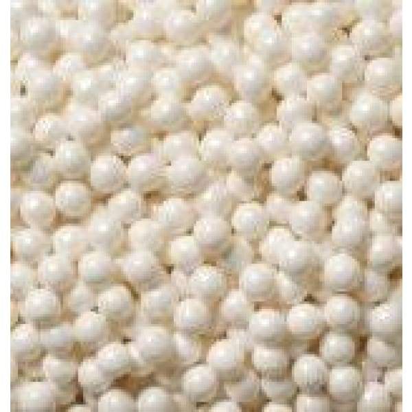Shimmer Pearls-White SweetWorks 1kg - Bulk Candy Buffet Colour_White Hard Candy Bulk Type_Bulk