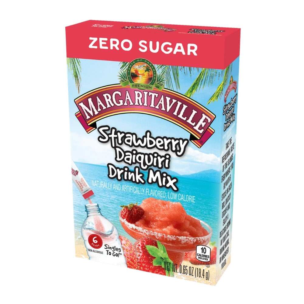Singles To Go Margaritaville Strawberry Daiquiri Drink Mix