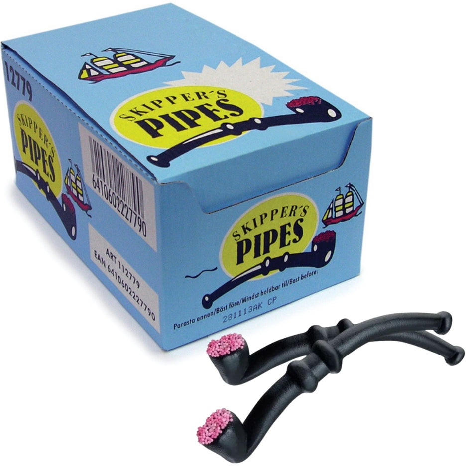 Skipper's Pipes Licorice Candy - Bulk Box 125pc