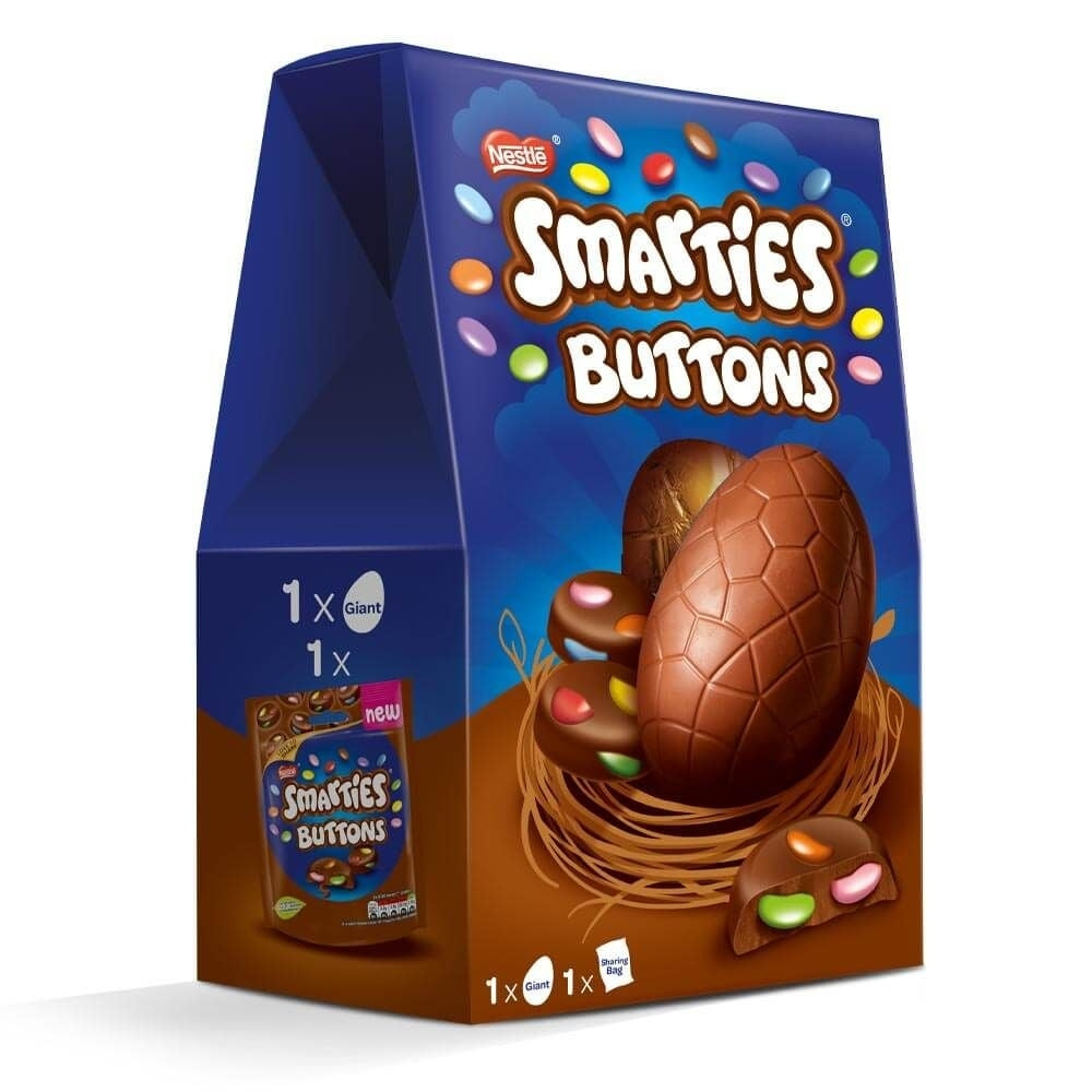 Smarties Buttons Giant Egg - 290g | Candy Funhouse – Candy Funhouse CA
