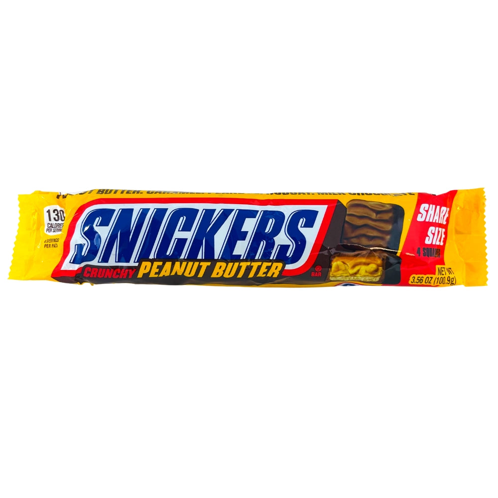Snickers Crunchy Peanut Butter - 3.56oz - Snickers Crunchy Peanut Butter - Crunchy peanut butter Snickers Bar - Peanut butter chocolate candy - Creamy caramel and peanut delight - Delicious Snickers candy - Nutty chocolate bar - Perfect snack on the go - Satisfy hunger cravings - Irresistible chocolate peanut treat - Mouthwatering candy bars
