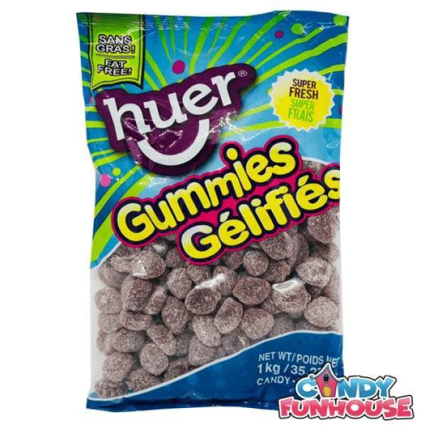 Sour Grape Slices Gummies Huer 1.1kg - Bulk Candy Buffet Colour_Purple gummies Gummy