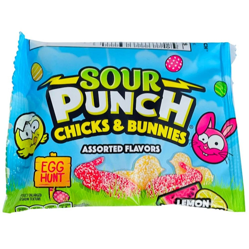 Sour Punch Easter Chicks & Bunnies 2.5oz Candy Funhouse