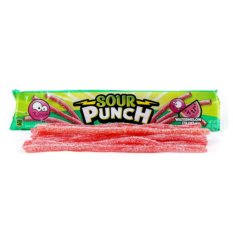 Sour Punch Straws Watermelon - 2oz