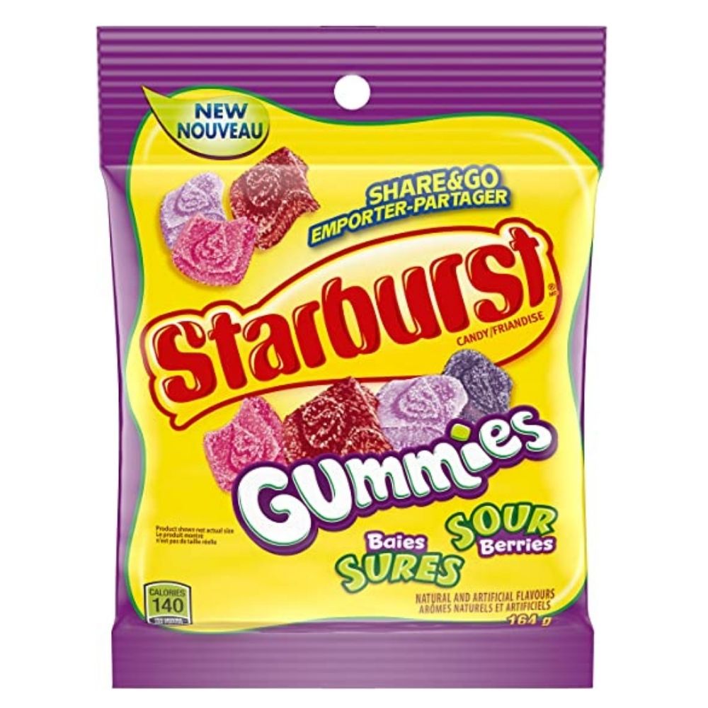Starburst Gummies Sour Berries Gummy Candy-Candy Funhouse