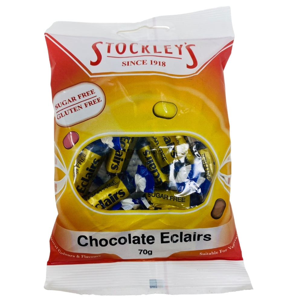 Stockley's Sugar Free Chocolate Eclairs 70g Candy Funhouse Candy