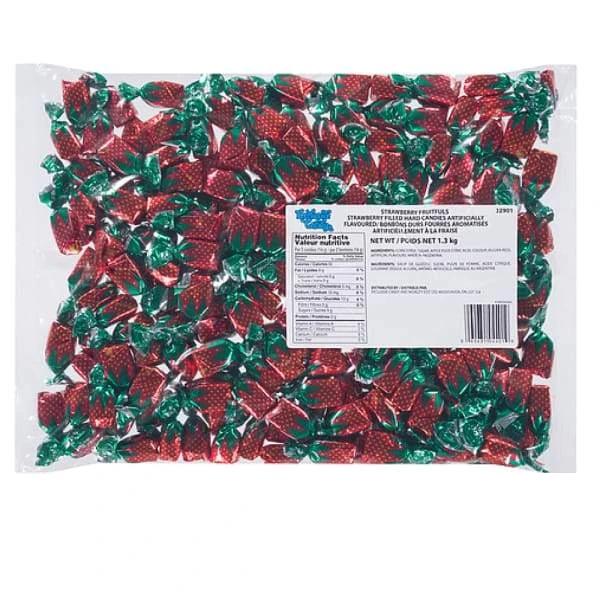 Strawberry Fruitfuls Hard Candy Exclusive Candy 1.5kg - Bulk Candy Buffet Colour_Green Colour_Red fruit