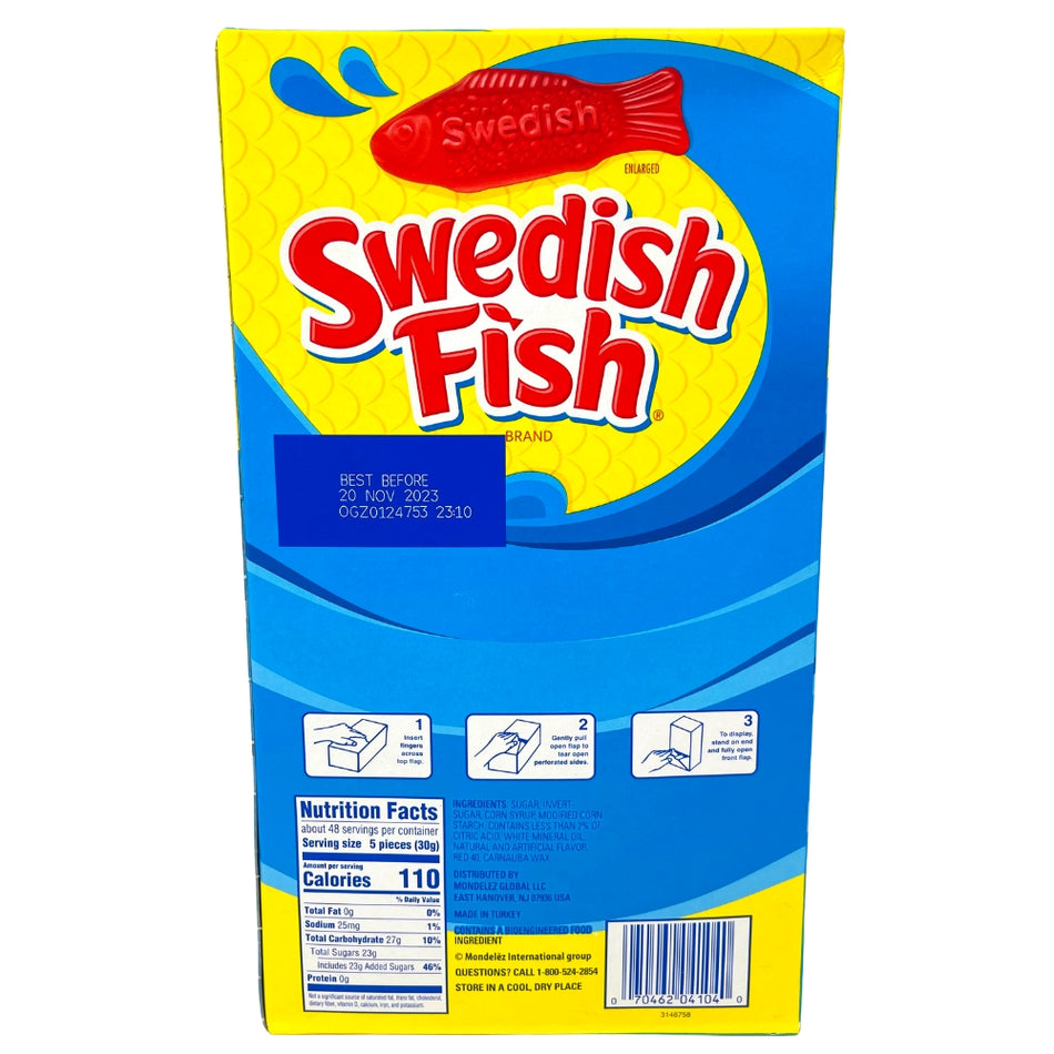 Swedish Fish 240ct - Nutrition Facts  - Gummy - Gummies - Gummy Candy - Swedish Fish Candy - Swedish Fish Gummy