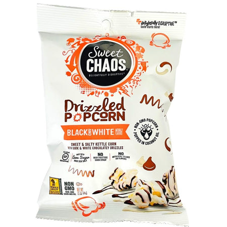 Sweet Chaos Drizzled Popcorn Black & White Chocolate - 1.5oz