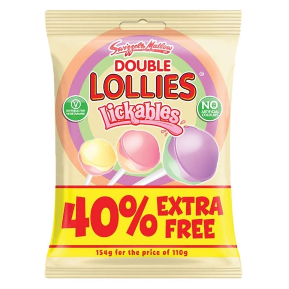 swizzels matlow double lollies lickables peg bag 154g british candy funhouse canada