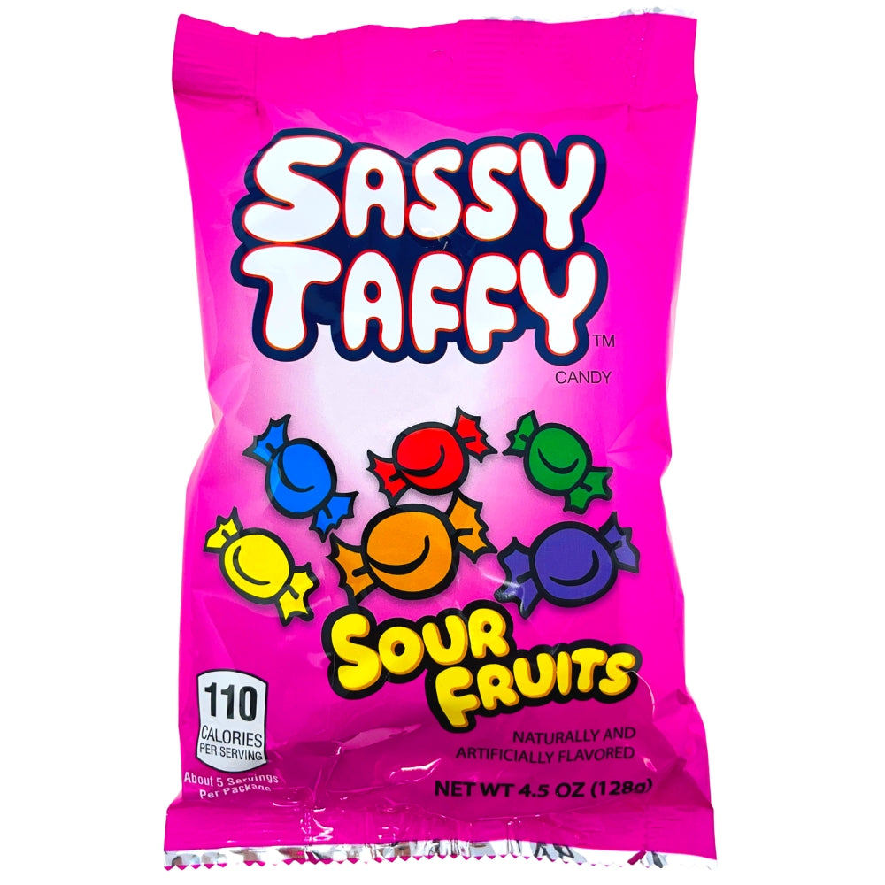 Taffy Town Sassy Taffy - 4.5oz - Saltwater Taffy - Taffy - Taffy Candy - Sour Candy - Old Fashioned Candy