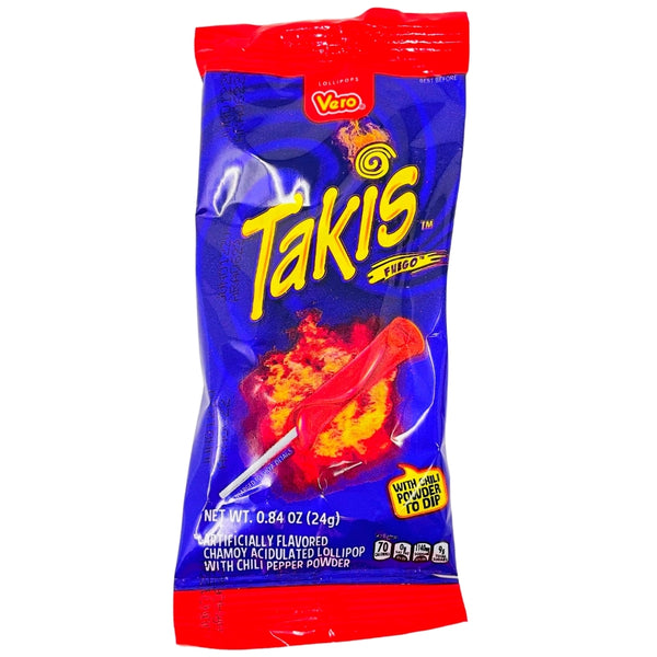 Takis Fuego Lollipop with Chili Powder Dip - 24g