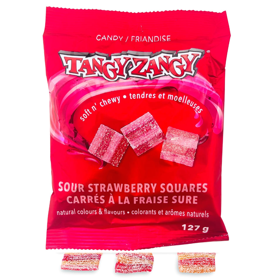 Tangy Zangy Sour Strawberry Squares 127g