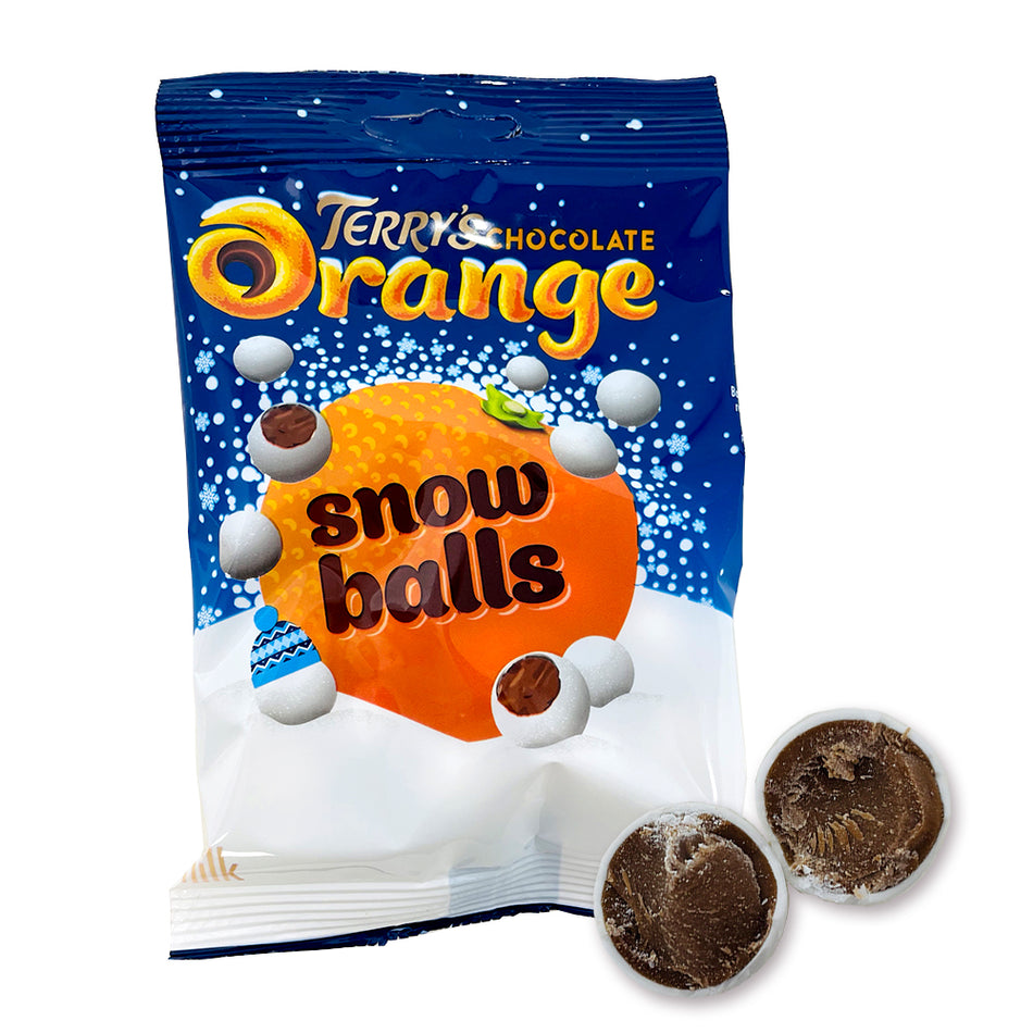 Terry's Chocolate Orange Snowballs - 70g - Christmas Candy - Stocking Stuffer - English Chocolate - Terry's Chocolate