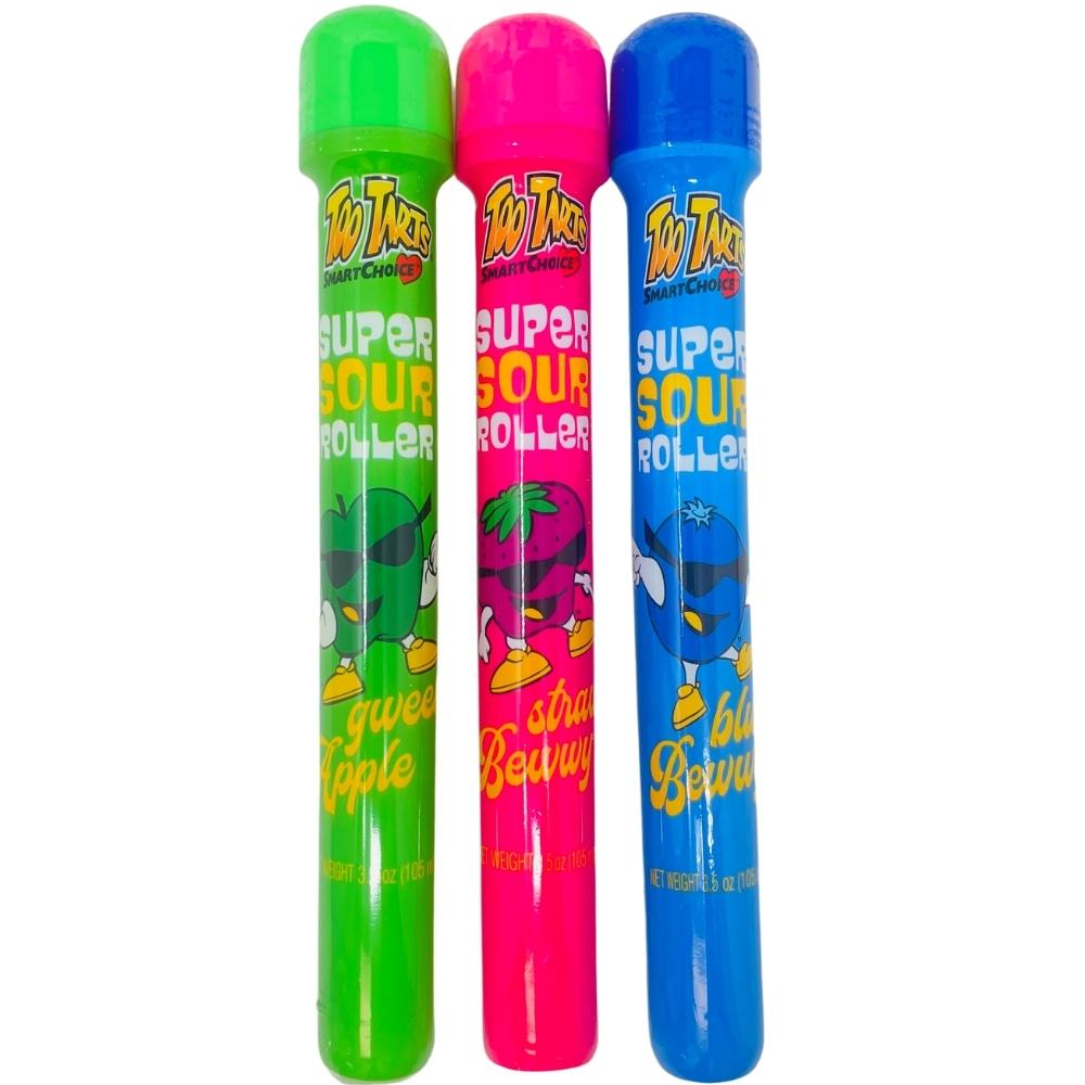 Too Tarts Super Sour Roller - 3.5oz - Sour Candy - Sour Roller - Sour Candy Roller - Too Tart - Too Tart Candy - Too Tart Super Sour Roller