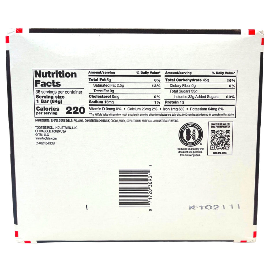Tootsie Roll Nutrition Facts - Tootsie Roll - Tootsie Roll Candy - Tootsie Rolls