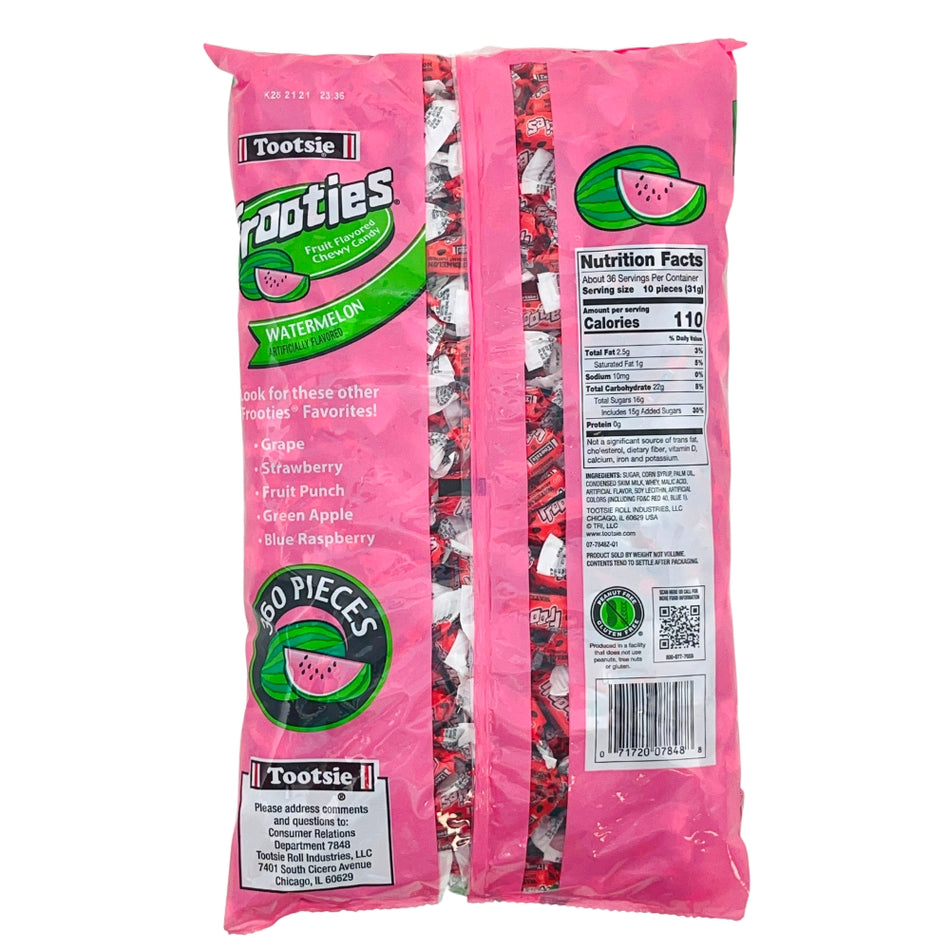 Tootsie Roll Frooties Watermelon Candy - Nutrition Facts