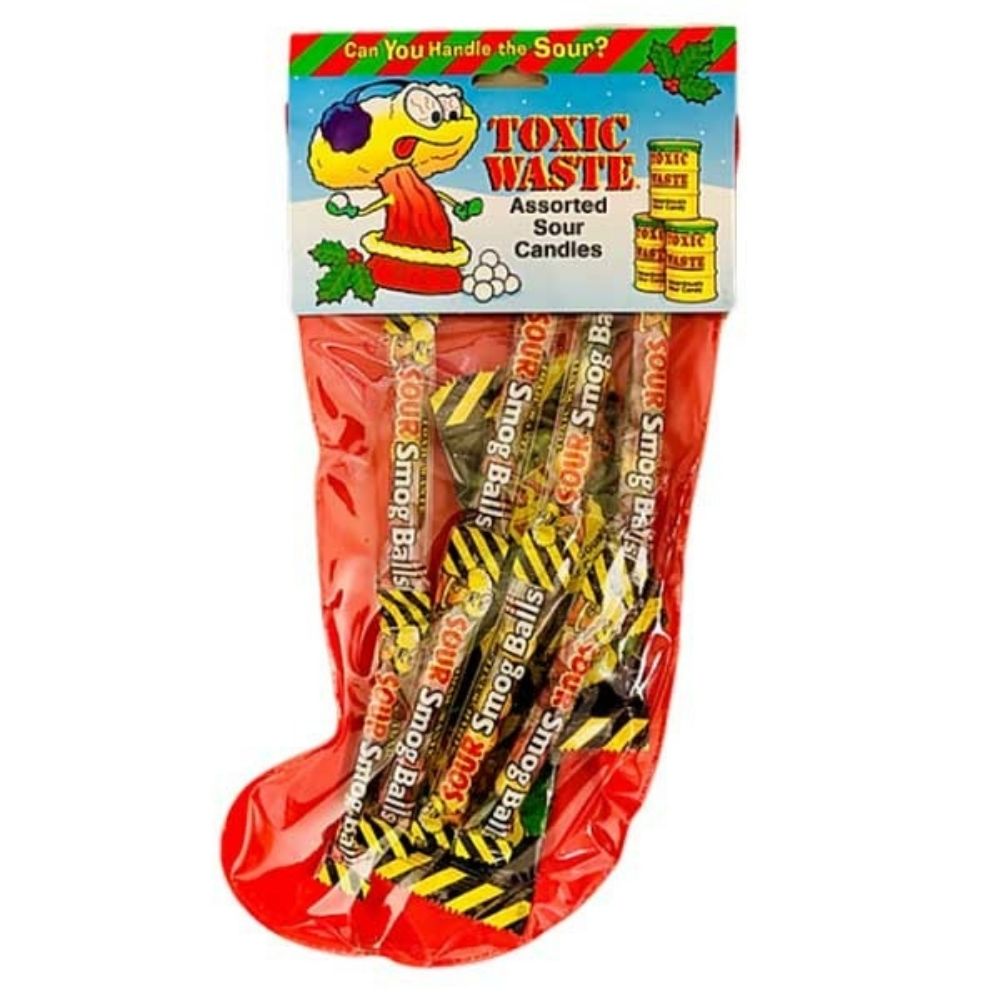 Toxic Waste Christmas Stocking Assorted Sour Candies - 104 g