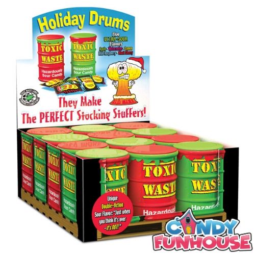 Toxic Waste Hazardously Sour Candy Holiday Drums
