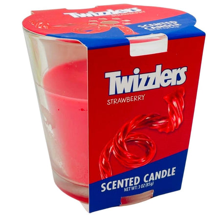 Twizzlers Strawberry Scented Candle - Twizzlers strawberry scented candle - Berrylicious aroma - Fruity sweetness fragrance - Strawberry fields ambiance - Sweet nostalgia candle - Irresistible fruity delight - Enchanting scented journey - Twizzlers flavour magic - Delightful gathering ambiance - Candle celebration of sweetness - Twizzlers - Twizzlers Candy - Twizzlers Licorice - Licorice Candy - Twizzlers Candles