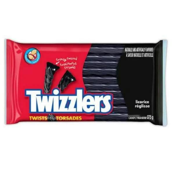 Twizzlers Twists Licorice Candy Hersheys 400g - Black Canadian Canadian Candy Colour_Black licorice