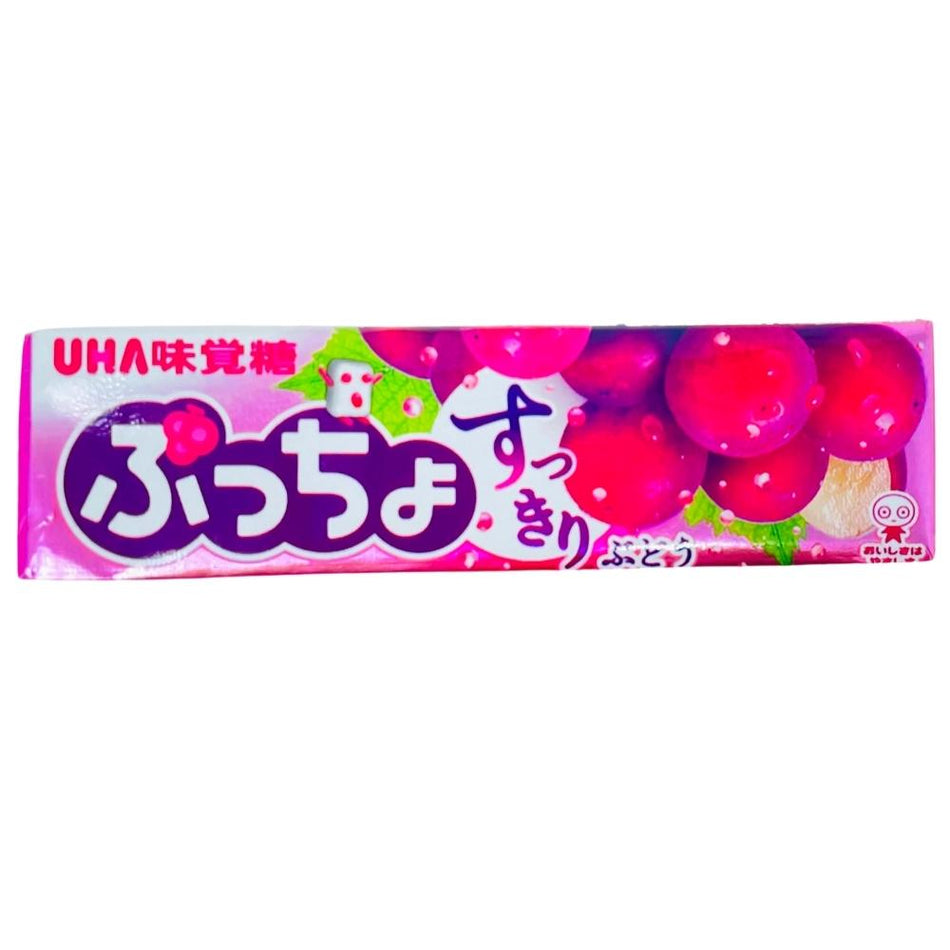 Uha Puccho Grape Chewy Candy 10 Pieces (Japan)