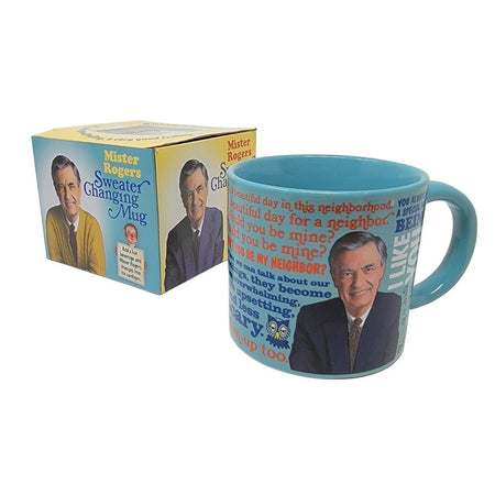 Unemployed Philosophers Guild Mister Rogers Sweater Changing Mug Candy Funhouse Online Candy Shop